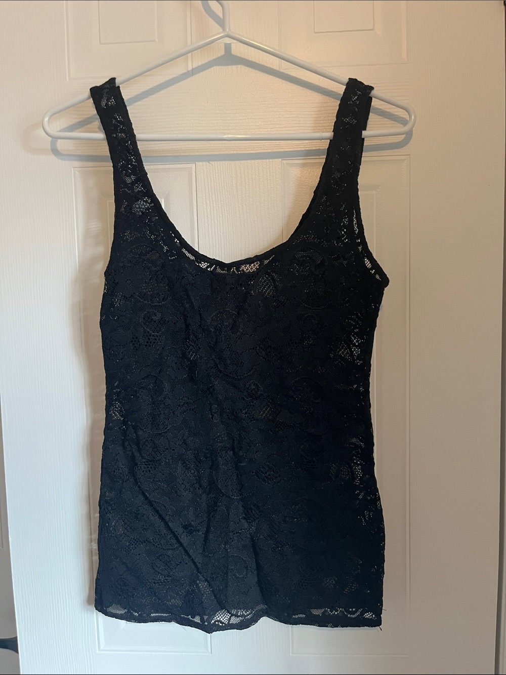 Talula Black Lace Scoop Neck Tank